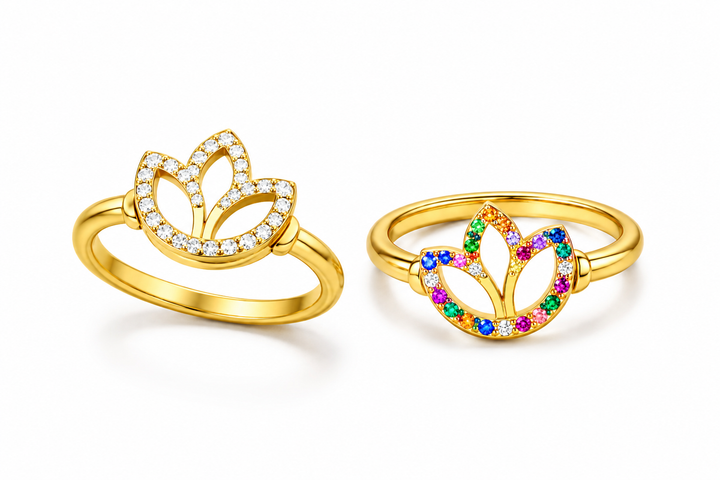 Golden Bloom Aurora Ring