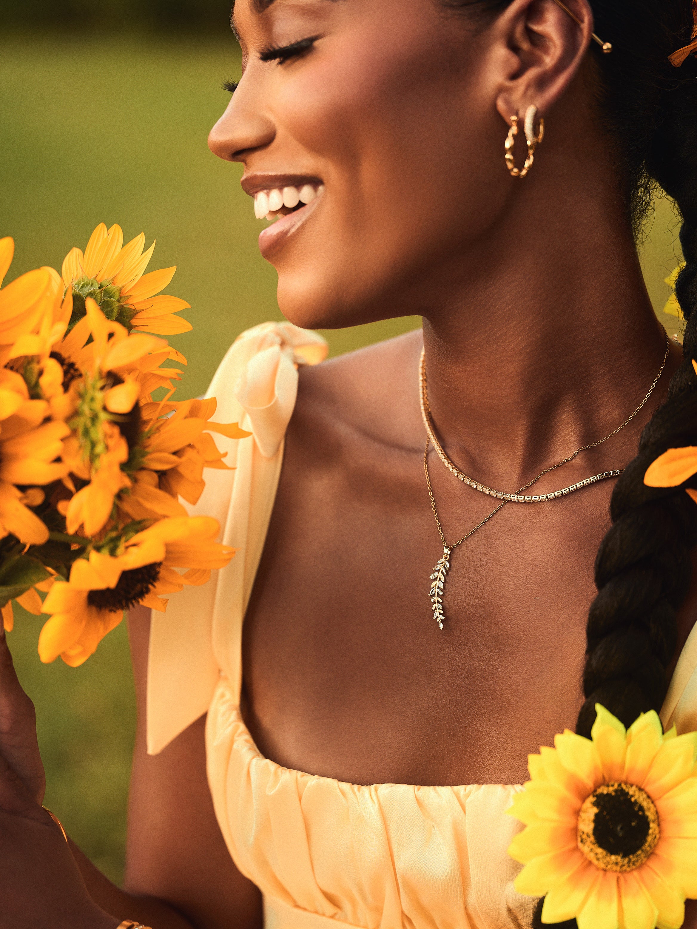 Diamond tennis necklace