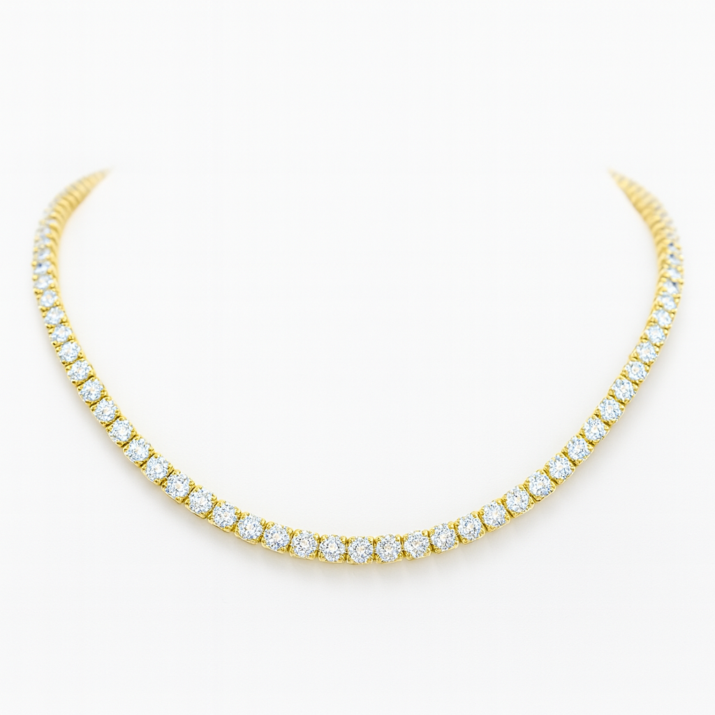 Diamond tennis necklace