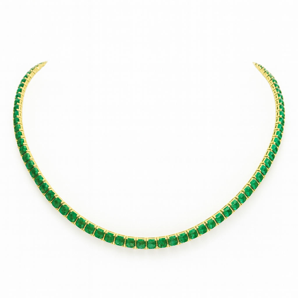 Diamond tennis necklace