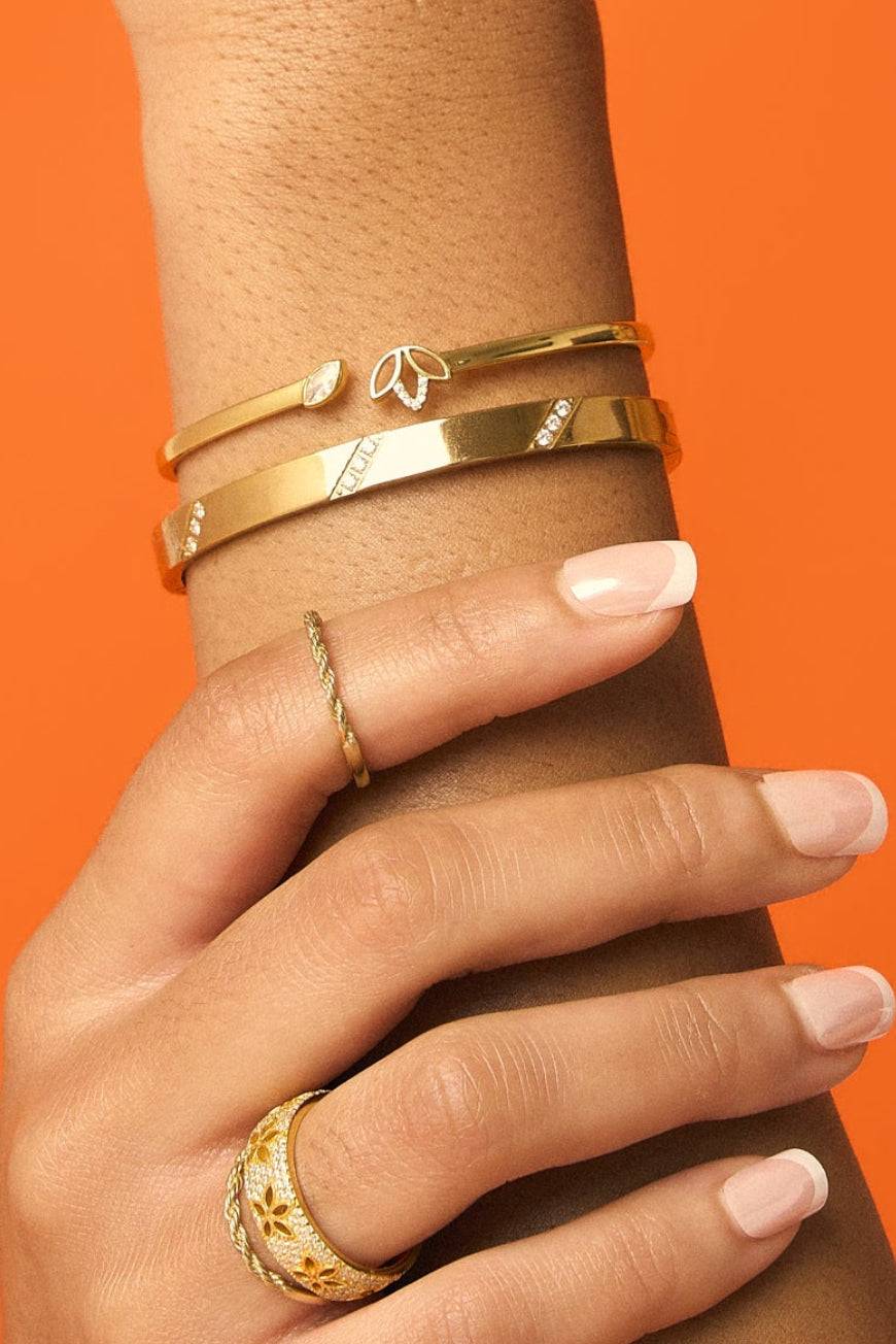 Golden Bloom Bangle