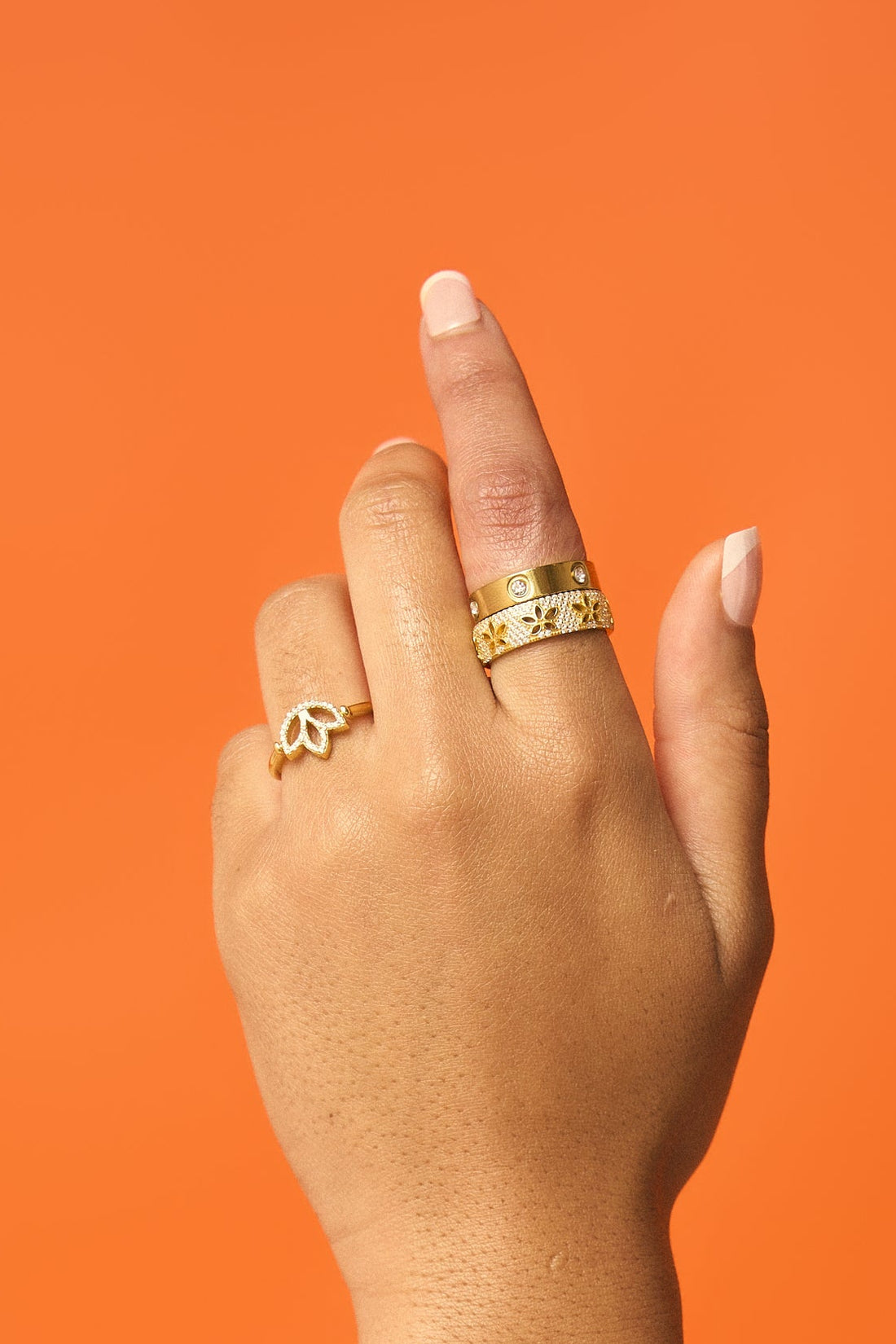 Golden Bloom Aurora Ring