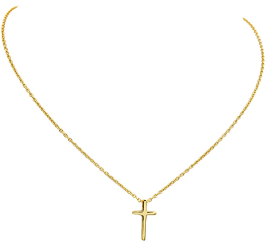 SOLID GOLD CROSS PENDANT